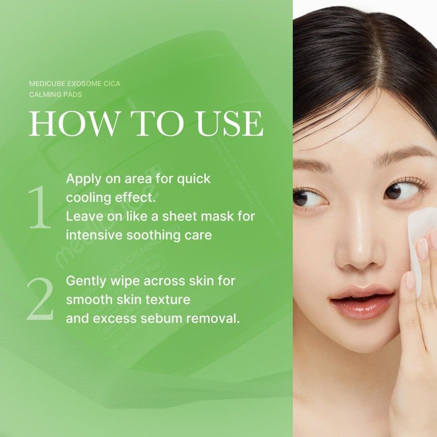 MEDICUBE Exosome Cica Calming Pad, 100 Pads - Image 5