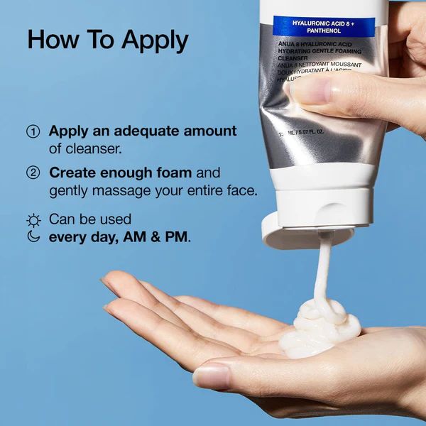 Anua 8 Hyaluronic Acid Hydrating Gentle Foaming Cleanser - Image 5
